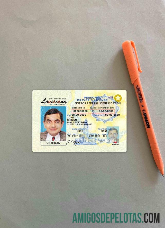 EUA Louisiana DL fotovisual frontal amostra